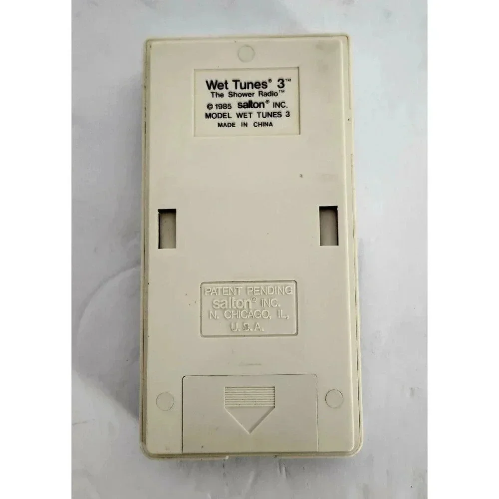 Vintage 1985 Wet Tunes 3 AM/FM Shower Radio, Salton Inc, RARE